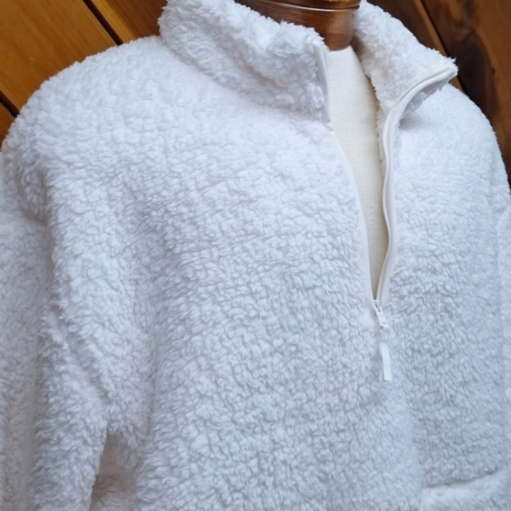 Wondershop Men's Faux Sherling Half Zip-up Sweatshirt Pullover - Picture 3 of 8